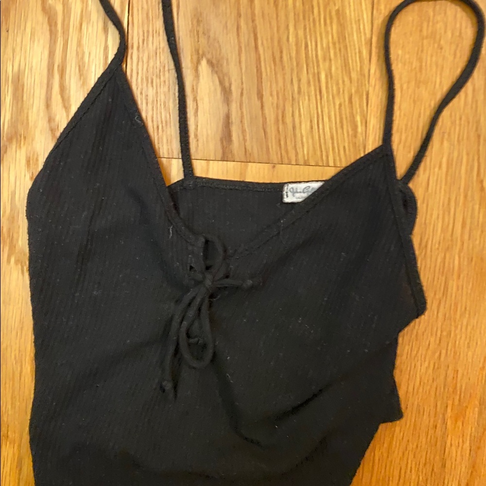 Brandy Melville Lace Up Cropped Tank